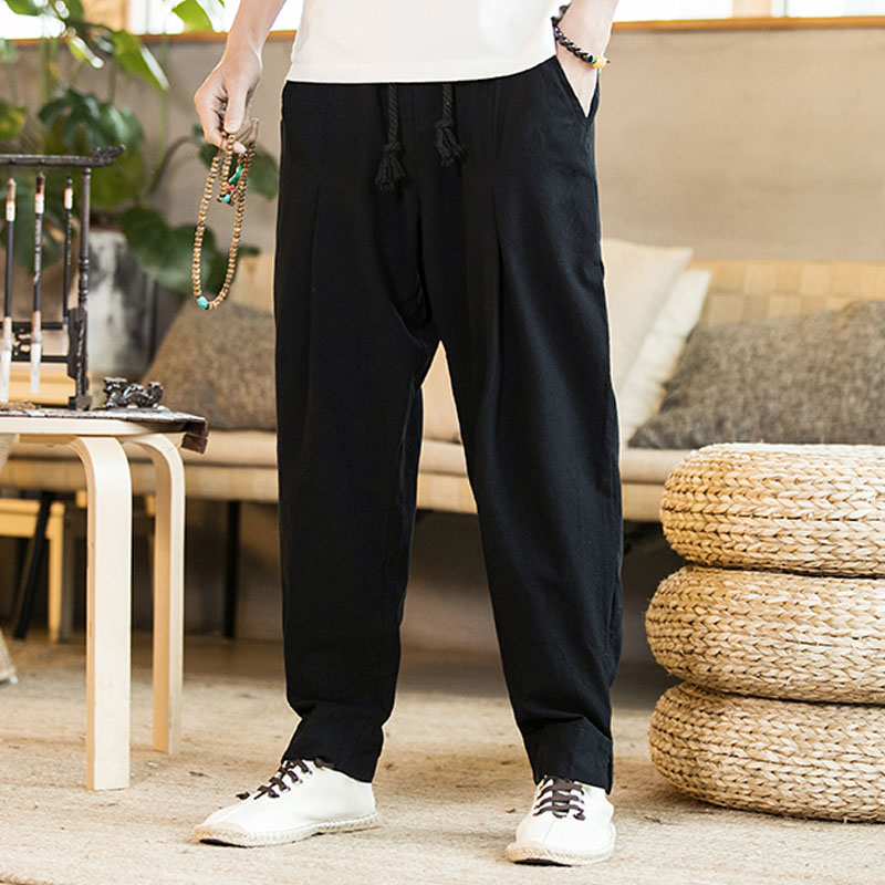 Chinese style men's wear leisure time trousers Easy Flax Cotton and hemp Vintage Style The fat Fat Add fertilizer XLin the Men's clothing, Casual pants  category - from Buy2taobao.com to provide professional Taobao agent buy service