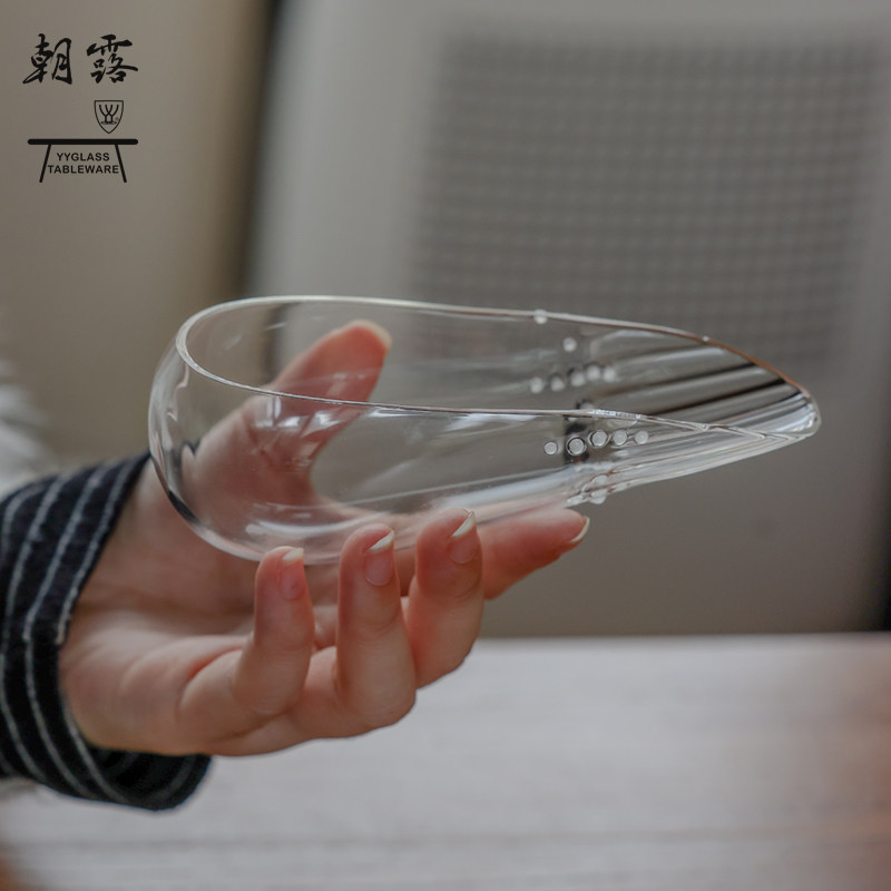 yyglass雅雅玻璃朝露玉润茶则