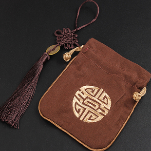 烟丝袋烟斗绒布袋老式旱烟袋把玩文玩袋子手工刺绣烟斗装饰袋吊坠