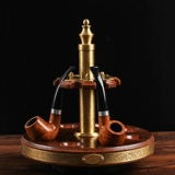 季风 Многоцелевая трубопровода стенда медная ананасовая кожа с твердым деревом вращается восьмиместная трубопровода Творческие ретро аксессуары