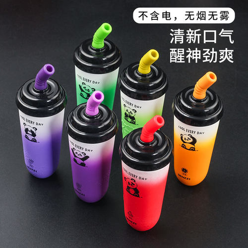 创意果味暴力熊奶茶杯替烟棒