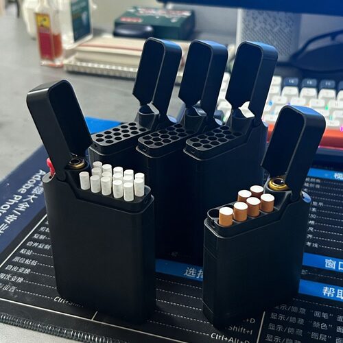 便携随身烟盒打火机一体粗支细支通用3D打印防压烟盒创意分隔断