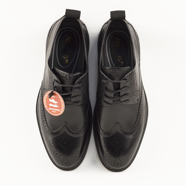 头层牛皮男士皮鞋布洛克雕花