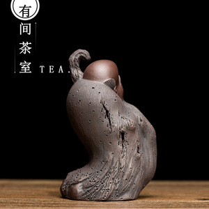 茶宠摆件精品紫砂寿星寿比南山雕塑老寿星茶玩茶盘家居装饰礼品