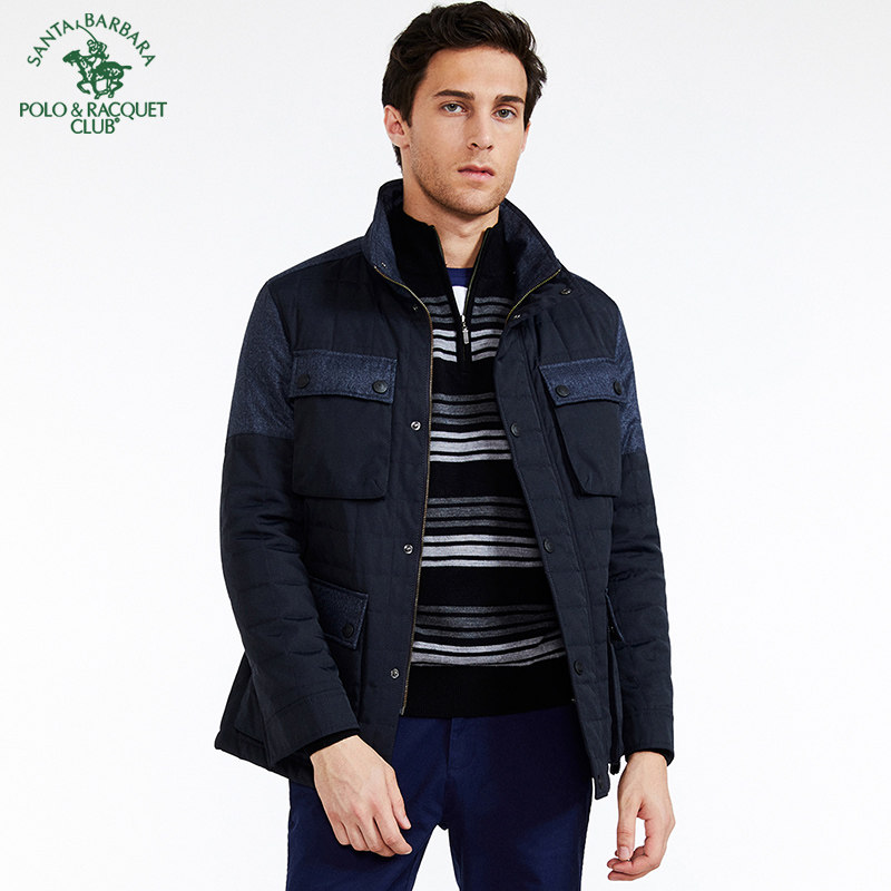 秋冬商务休闲棉衣修身外套