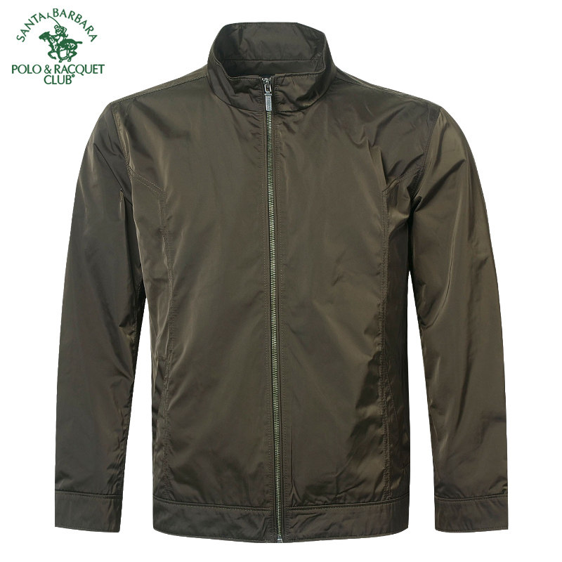 男士商务休闲立领修身夹克单外套