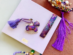 宋锦蜀锦成品万世如意弹簧夹发夹挂饰挂件节日礼物非遗手工制作