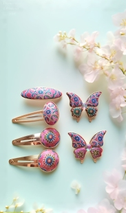 宋锦发夹蜀锦配饰弹簧夹发饰新中式国风配饰非遗手工制作