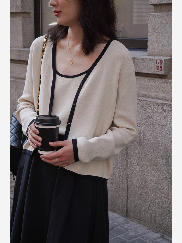 棉针织套装dailycloset系扣