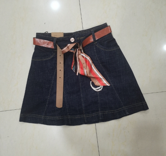 A字短裙高腰女牛仔裙薄