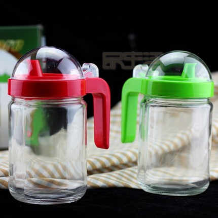 油壶油醋瓶油壶玻璃防漏 家用厨房油瓶调味瓶2件装