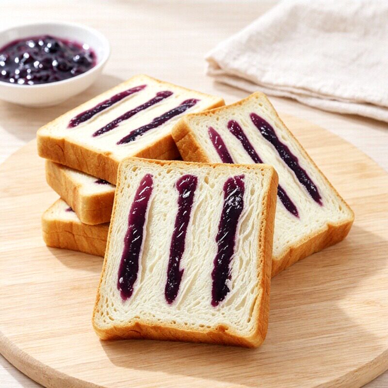 蓝莓味奶昔盒子奶盖吐司面包独立包装学生零食早餐课间宿舍上班族
