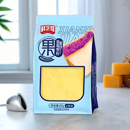 鲜芝佳蓝莓果粒面包果酱夹心软面包香甜软糯糕点心零食代餐早餐