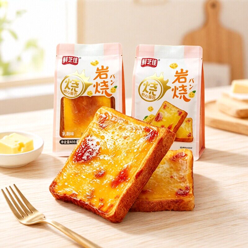 岩烧奶心面包乳酪蛋奶味吐司学生零食早餐课间宿舍上班族独立包装