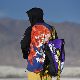 exciTING激动派秋冬防风软壳连帽男女款 登山滑雪服休闲潮流外套