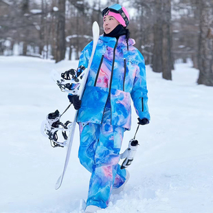 exciTING&ALPVILE联名款 3L全压胶防水耐磨防风保暖 专业滑雪服时尚