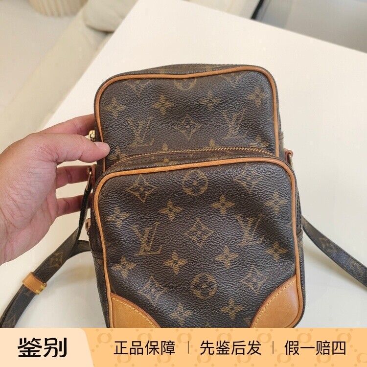特价全原装好成色 过鉴定 LV中古老花竖版双层相机15*9*21