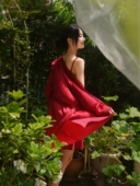 桑蚕丝性感真丝睡衣裙女浴袍吊带睡袍套装 外穿送礼品晨袍 家居服装