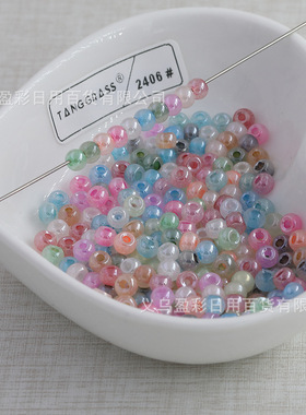 混款4mm超优奶油仿玉玻璃米珠 手工diy串珠散珠手链项链饰品配件