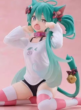 【预售】Taito DC miku V家 初音未来 猫耳短袖衣 景品手办6295