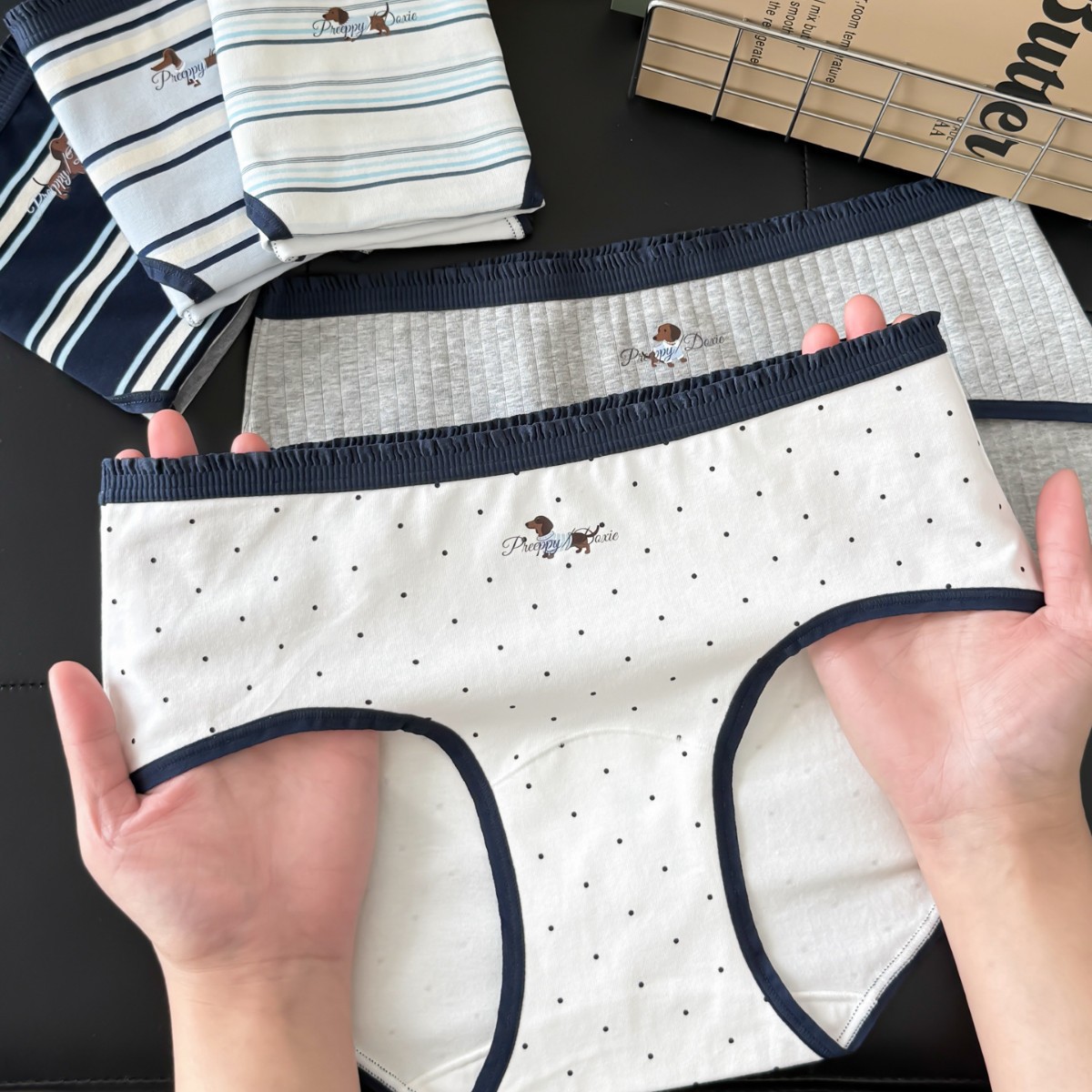 糯谜~miu系韩风女内裤A类新疆棉三角裤透气纯棉加长裆全裤10A抑菌