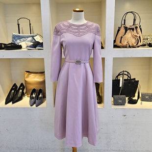 Michaa 淑女针织拼肩连衣裙 奥特莱斯代购