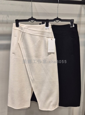 Michaa 奥特莱斯代购 设计款毛呢半身裙 包快递不议价