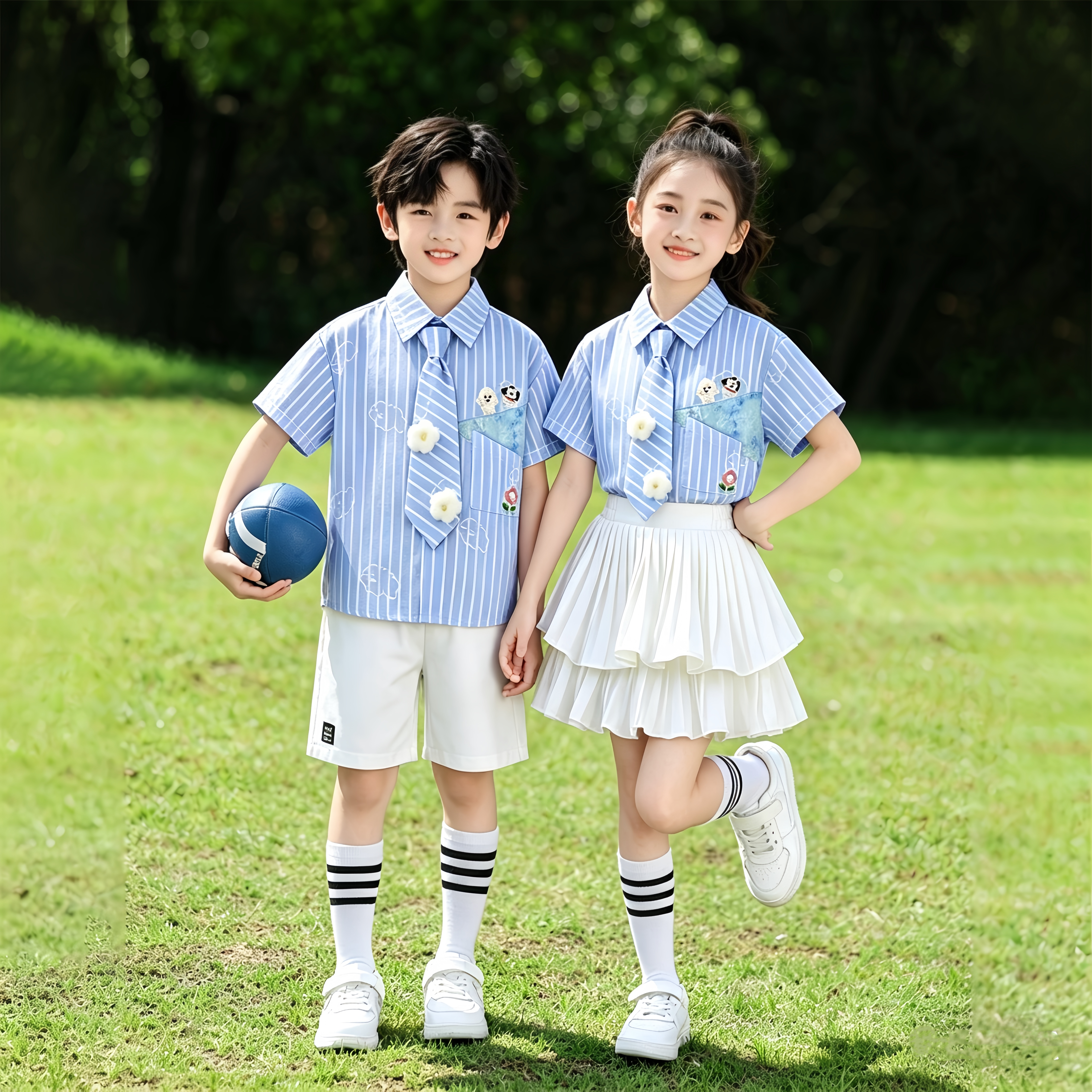 六一儿童节表演服小学生啦啦队舞蹈朗诵合唱演出服幼儿园毕业班服