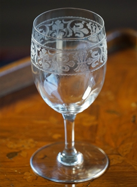 现货法国Baccarat/巴卡拉古董水晶法式红酒杯罕见Chablis高级酒具
