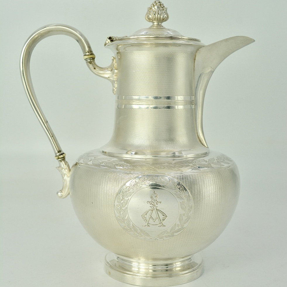 法国ODIOT/奥迪欧古董纯银咖啡壶