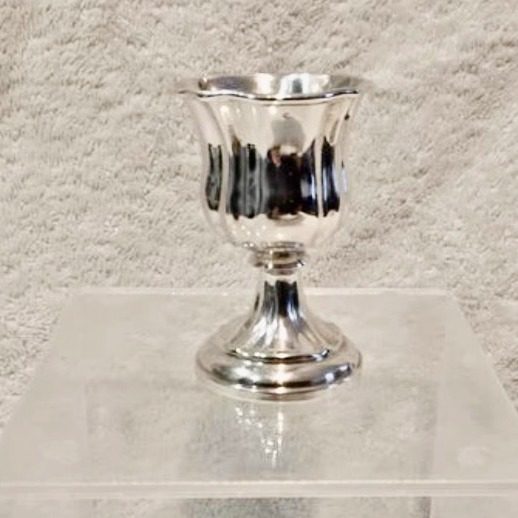 西洋银器收藏法国古董银器950纯银法式复古蛋杯白酒杯烈酒杯