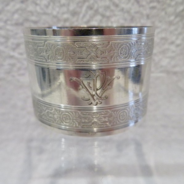 法国古董银器纯银餐巾环