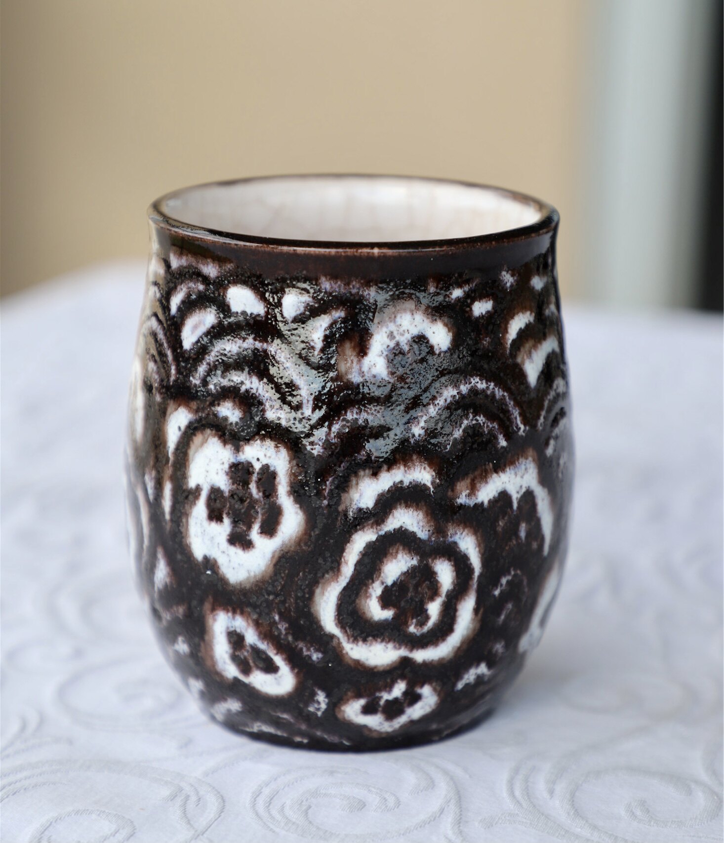 现货包邮 法国瓷窑塞弗尔sevres1927年款黑色釉面陶器小花瓶