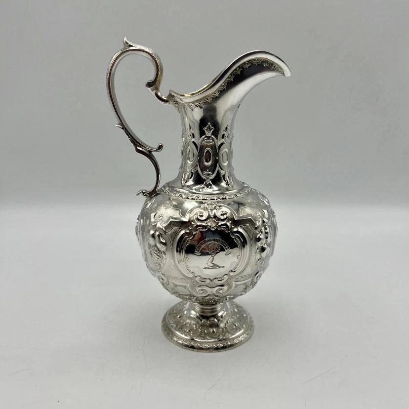 英国谢菲尔德古董925纯银分酒壶