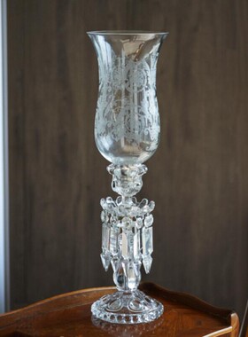 现货特价 中古款法国Baccarat/巴卡拉经典Medaillon系列水晶烛台