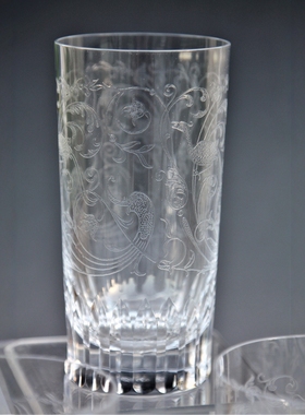 包邮 中古款法国Baccarat巴卡拉Parme系列水晶高杯鸡尾酒杯果汁杯
