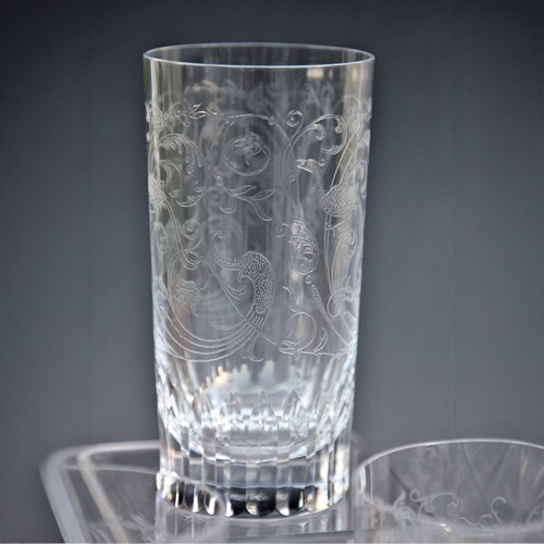 法国巴卡拉中古水晶高杯果汁杯