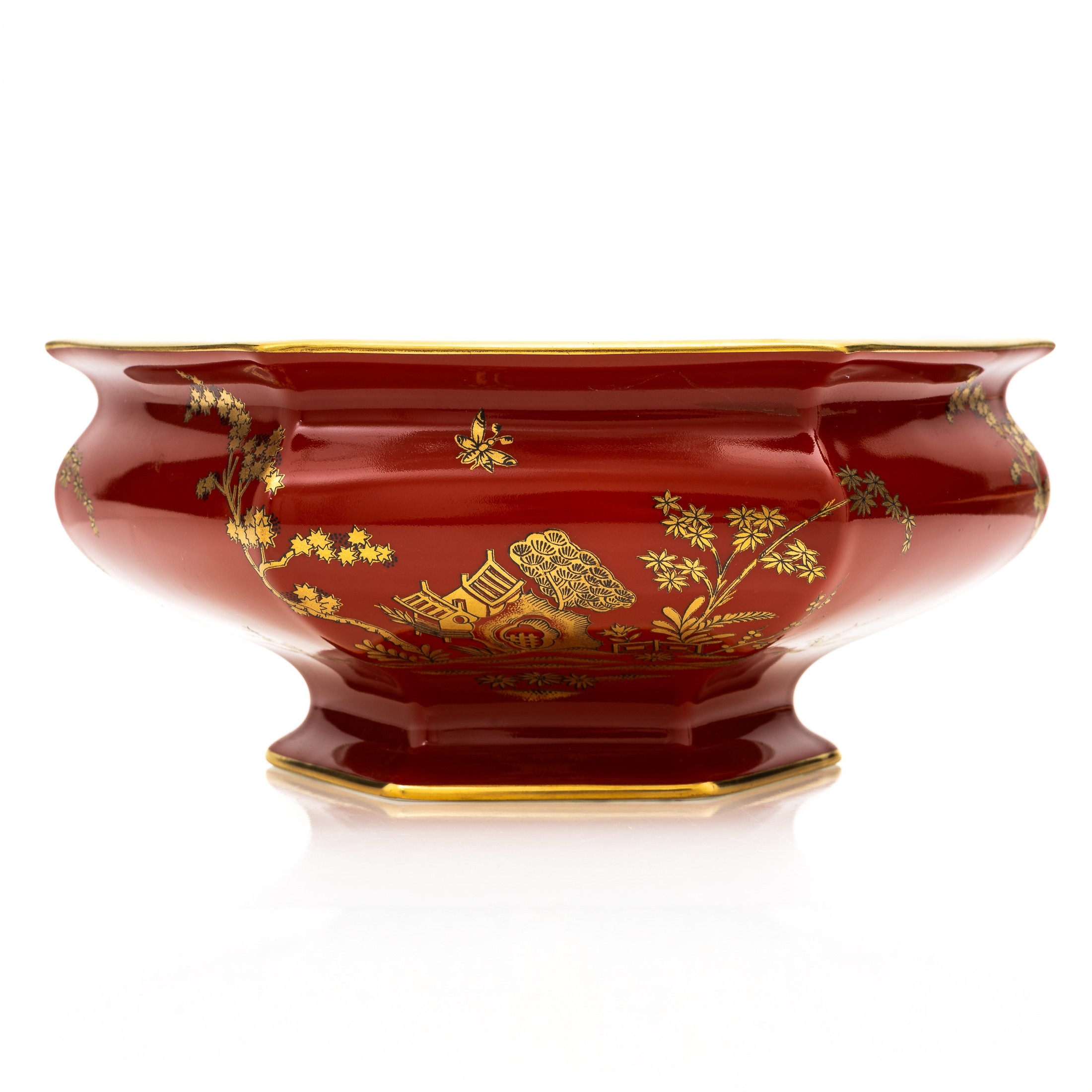 中古款法国名瓷bernardaud柏图seoul系列果碗桌面摆件