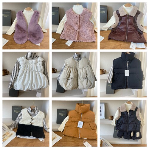 特价冬季女童加厚夹棉马甲