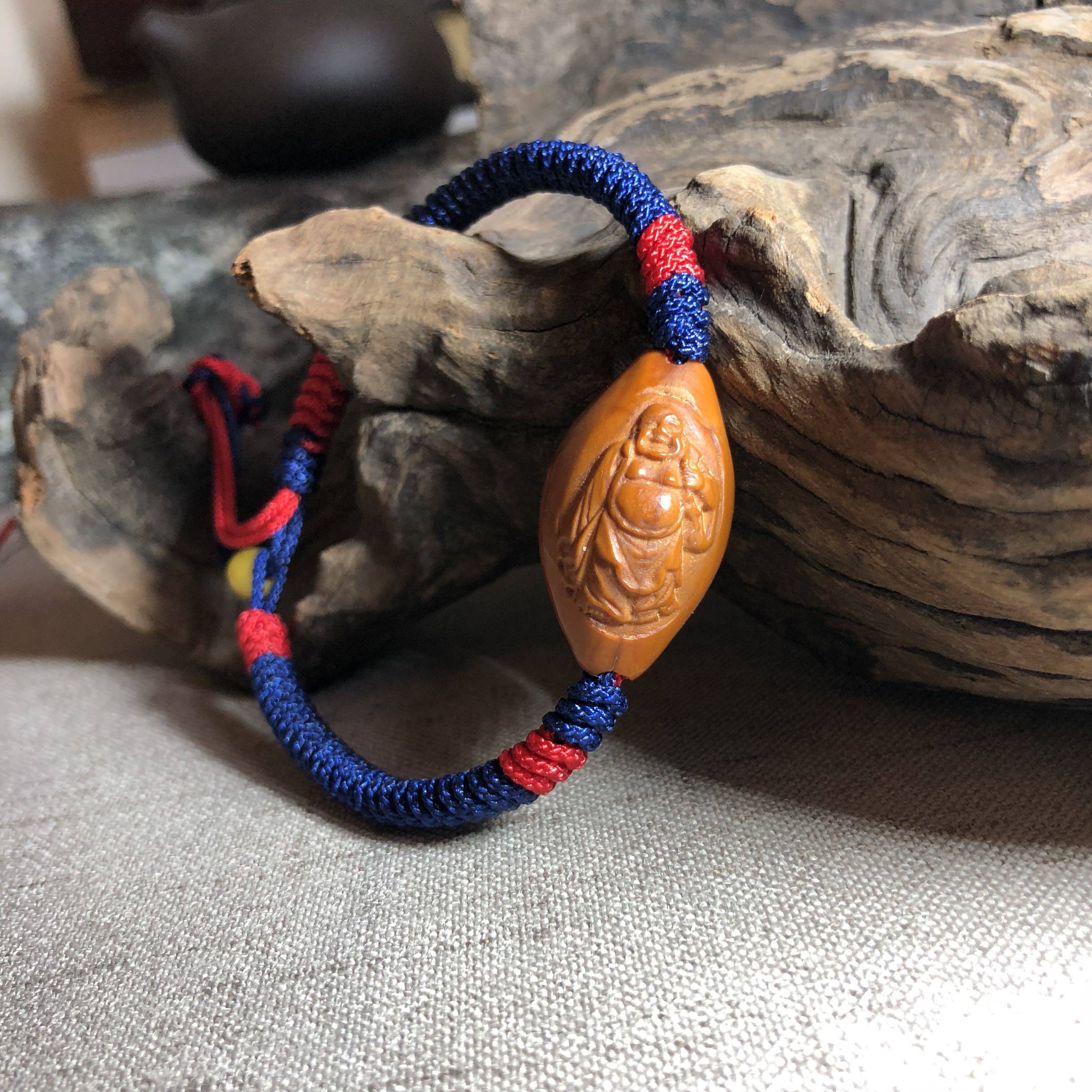 原创藏式金刚结 男款 搭配橄榄核雕配件