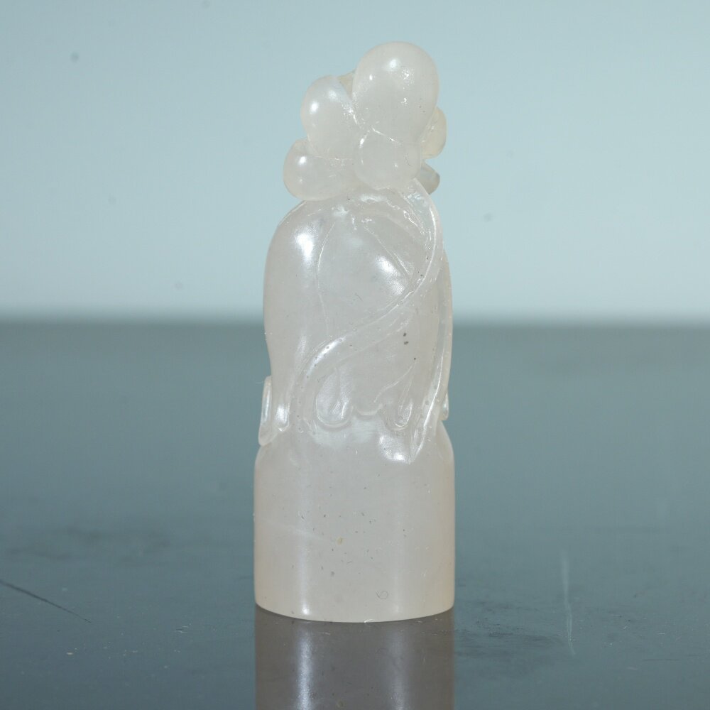 Shoushan Stone Seal: High Mountain Crystal Lotus Design - Product image 2