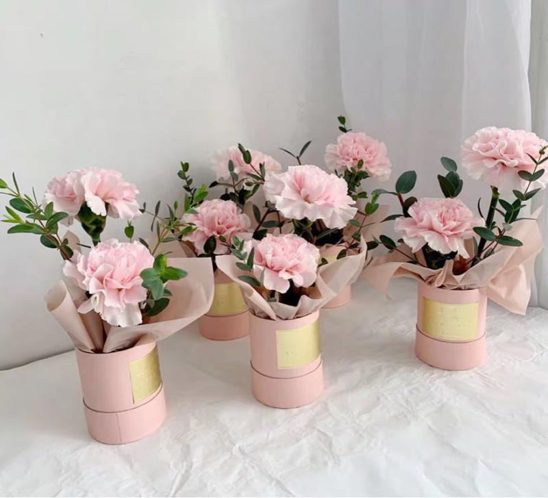 女神节迷你小圆筒花盒简易小礼盒