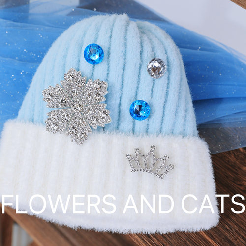 雪花elas公主保暖帽子