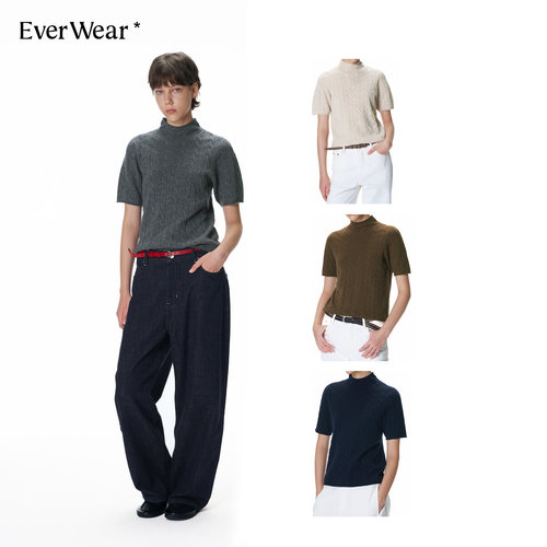 EverWear半高领100%羊毛针织衫