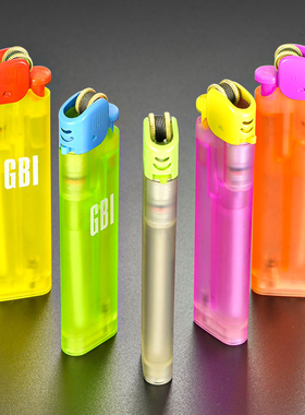 大船GBI英国砂轮打火机一次性磨砂老式创意个性充气超薄明火家用