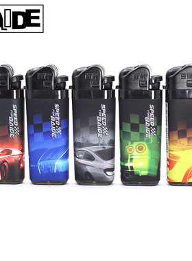 百得打火机BAIDE砂轮滑轮火石静音一次性塑料机广告定制logo印字