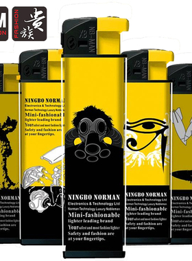 X8防风打火机诺曼贵族时尚塑料可充气体创意黄色战争多款广告定制