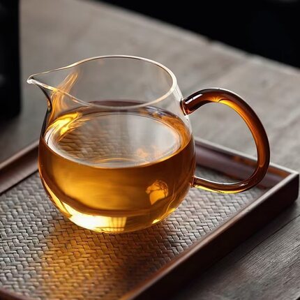 怡然茶海公道杯玻璃高硼硅耐热加厚功夫茶具配件高档茶具分茶器