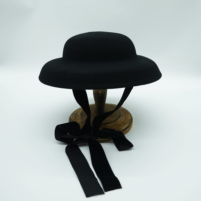 礼帽盆帽女矮顶法式钟形秋冬