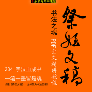 祭侄文稿书法之魂234字精讲教程PDF格式颜真卿行书高清电子版教材